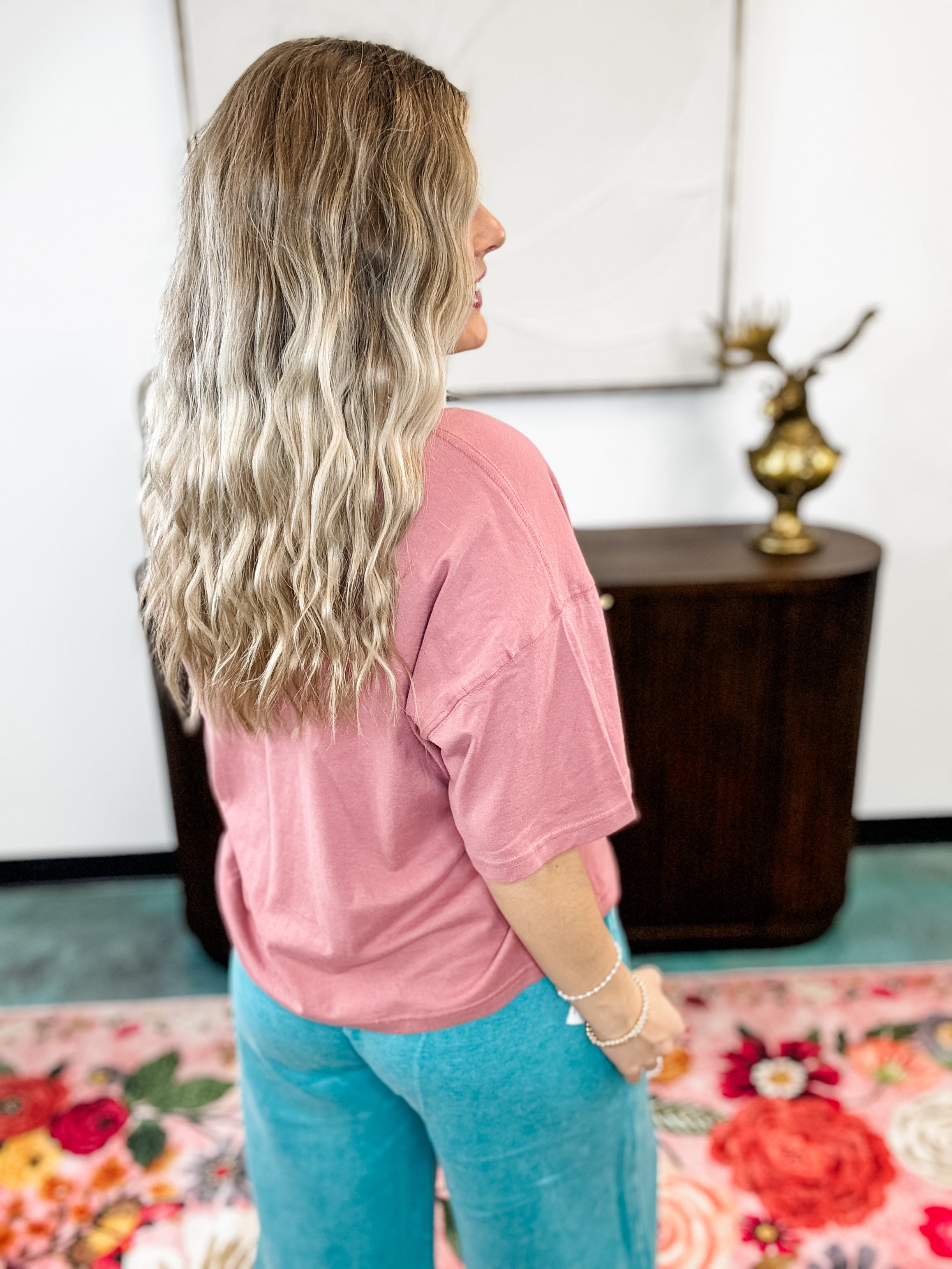 Quilted Bow Graphic Top