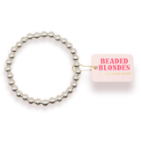 Beaded Blondes - 6MM Silver Beaded Bracelet (Extended)