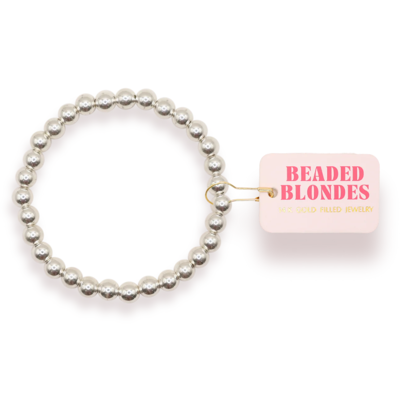Beaded Blondes - 6MM Silver Beaded Bracelet (Standard)
