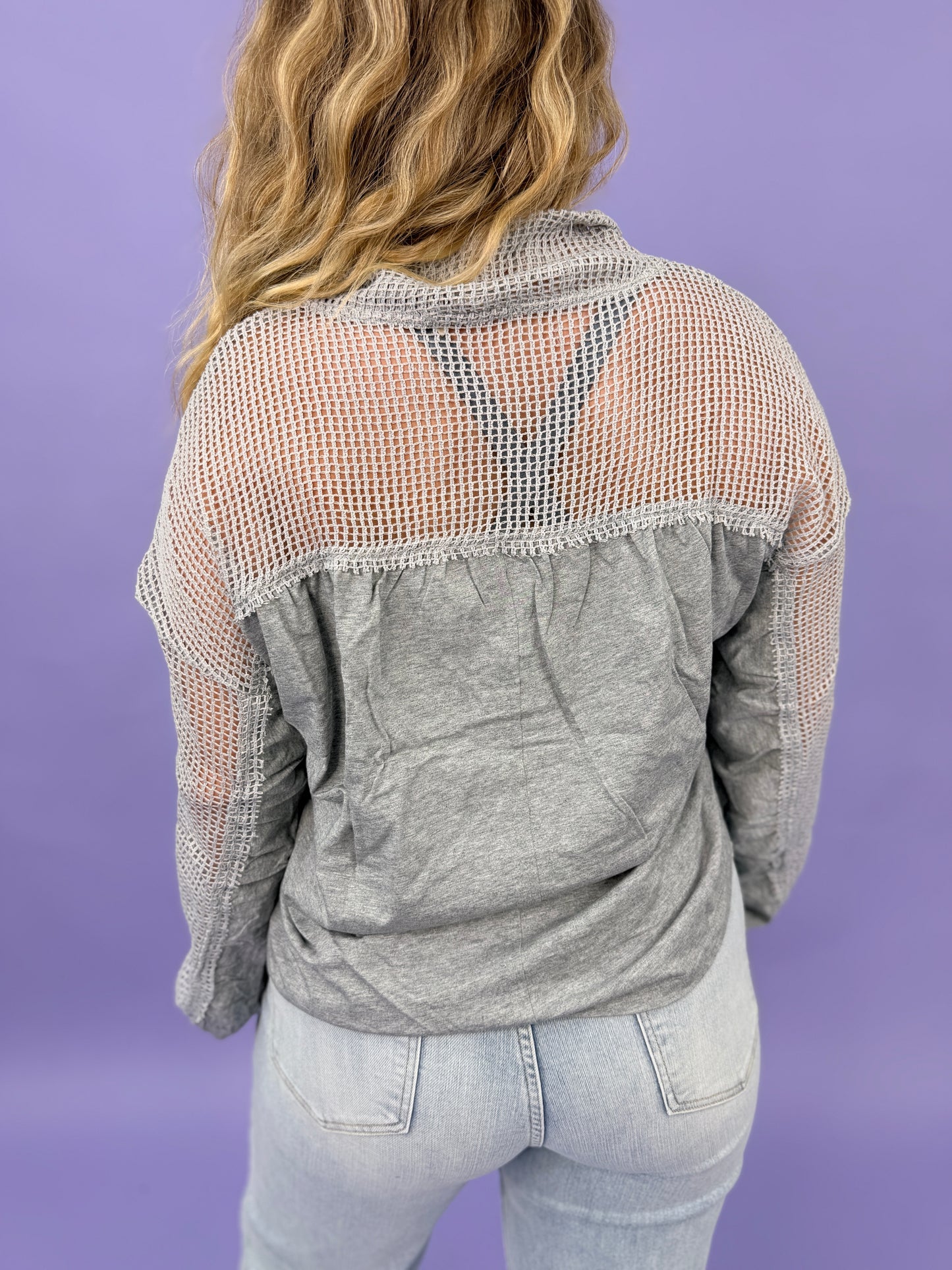 Oversized High Neck Henley Knit Top DOORBUSTER