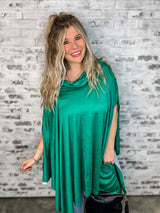 Velvet Dusk Poncho Dress