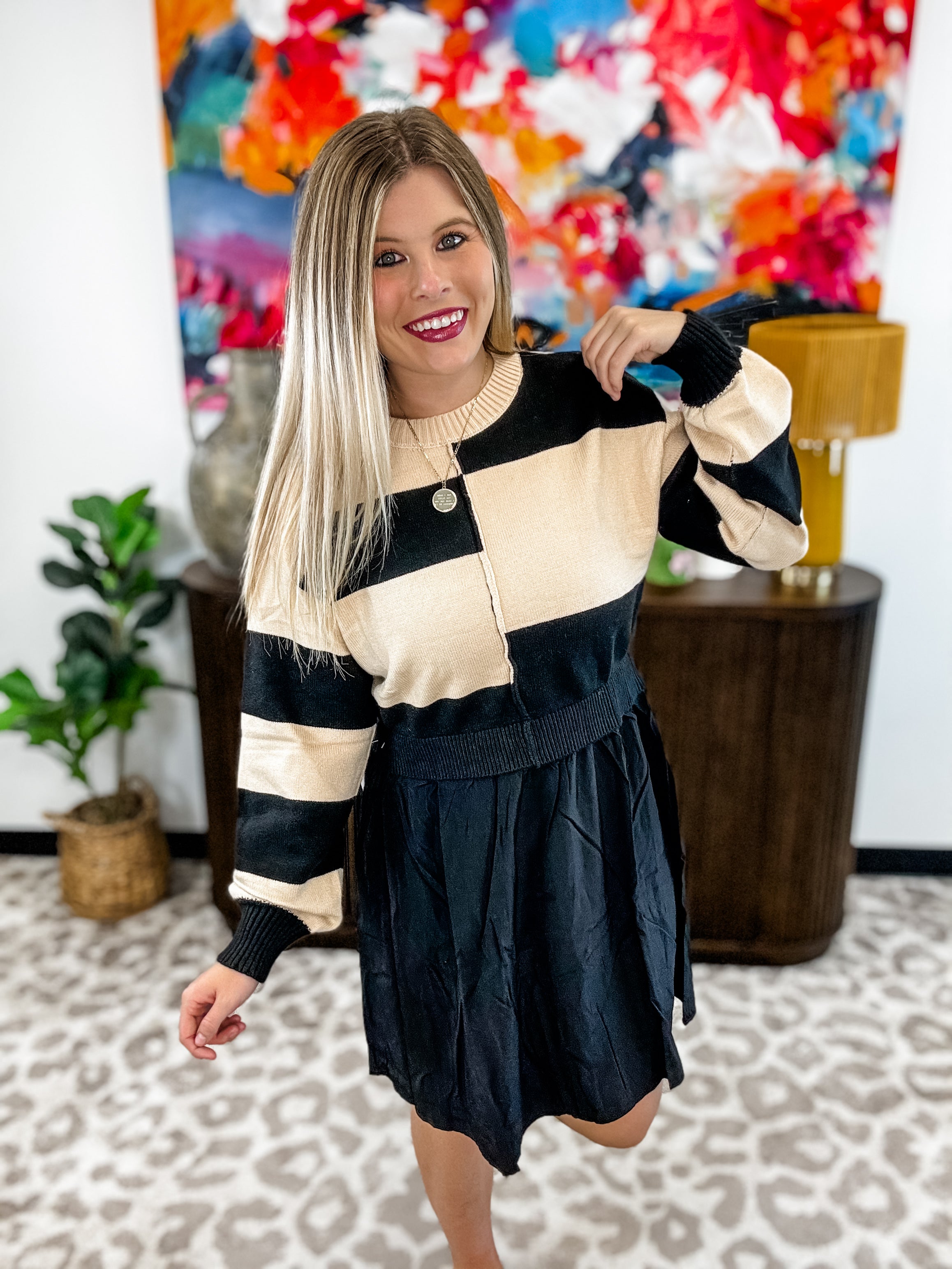 Refined Edge Sweater Dress