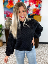 Braided Lane Sweater - Black