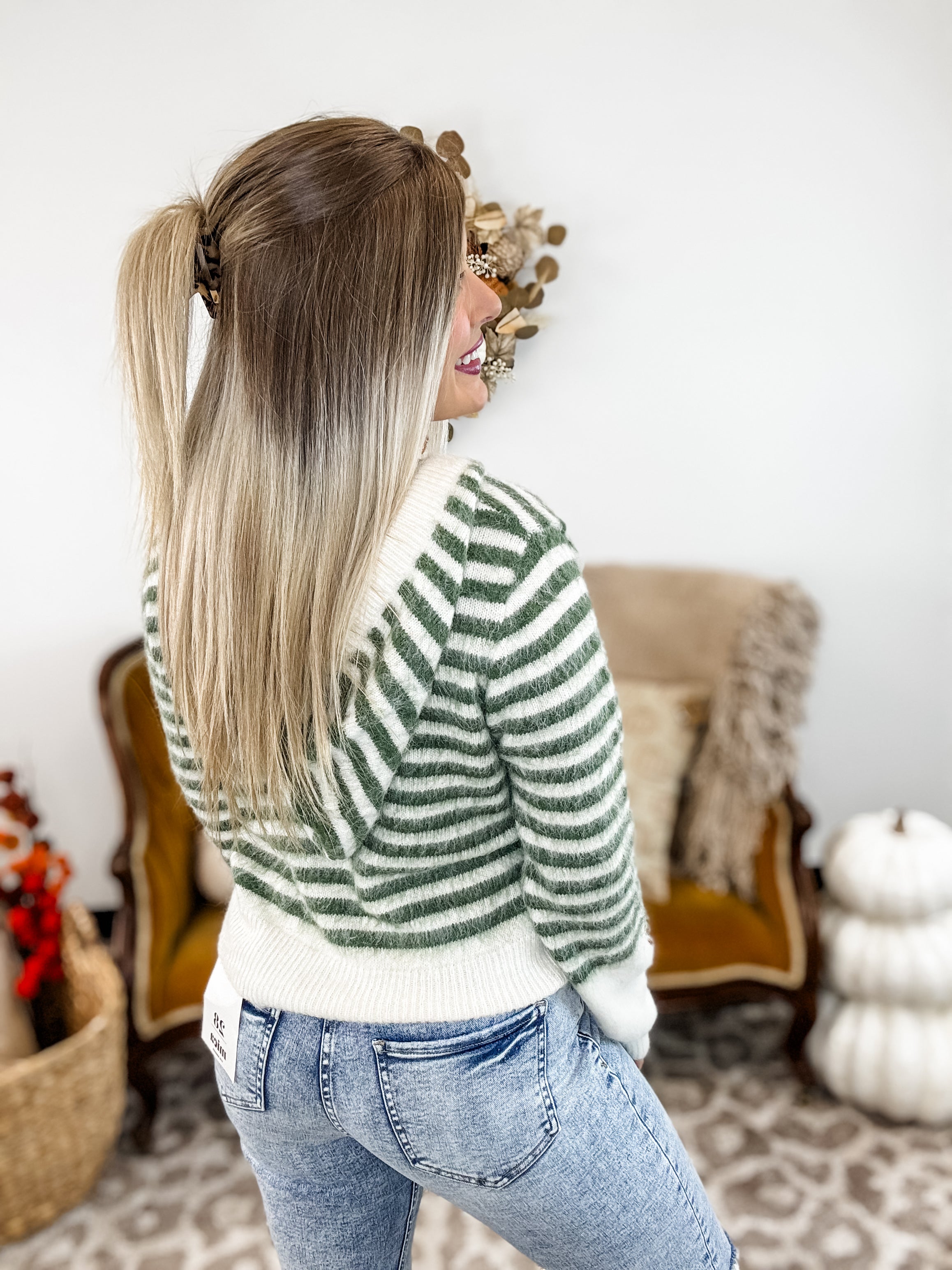 Save The Day Cardigan - Green FINAL SALE