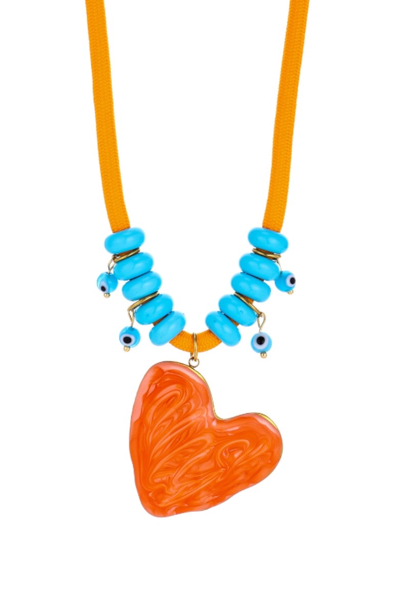 Bold Heart Cord Necklace