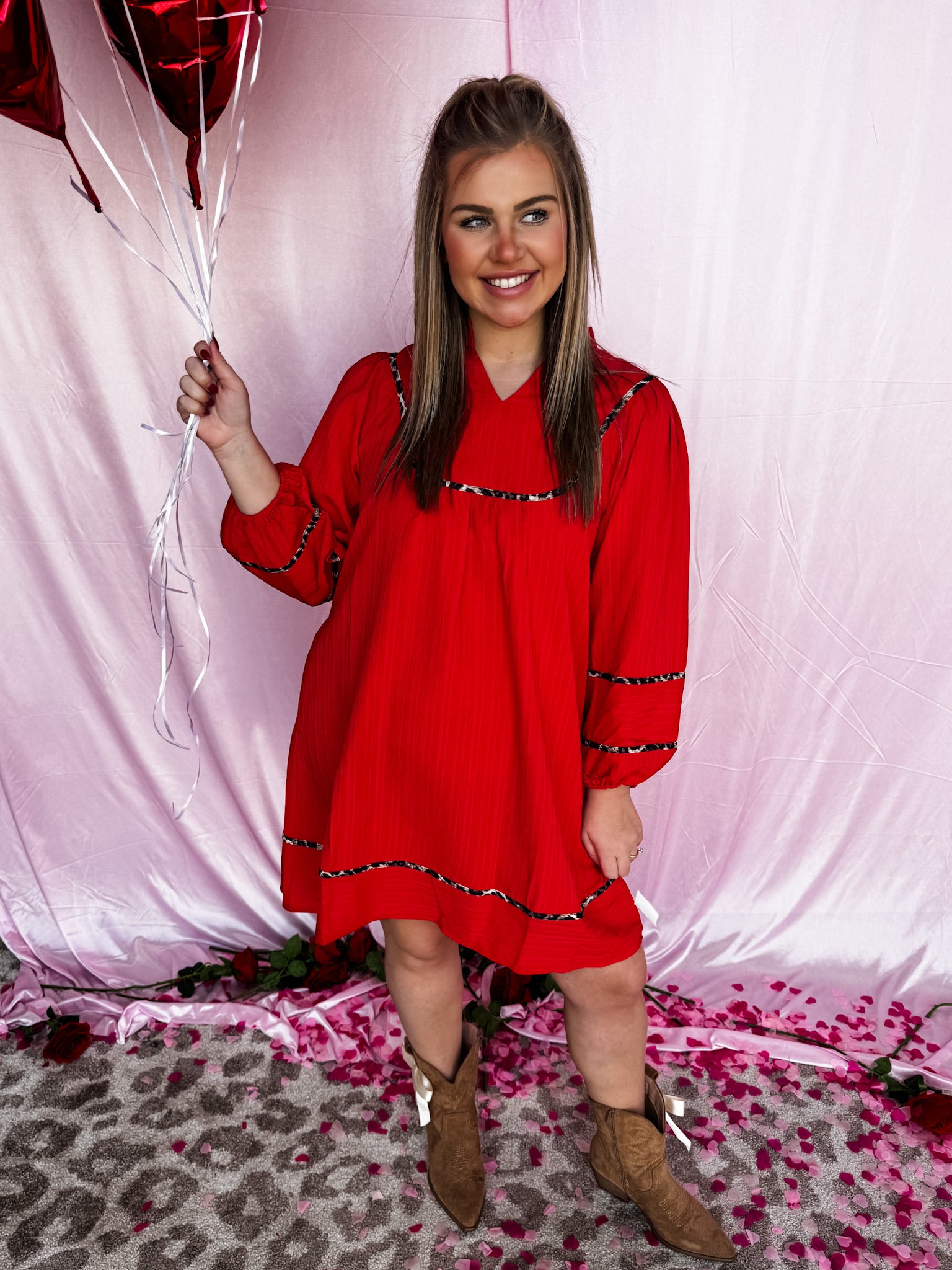 Wild Flame Leopard Dress