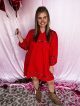 Wild Flame Leopard Dress