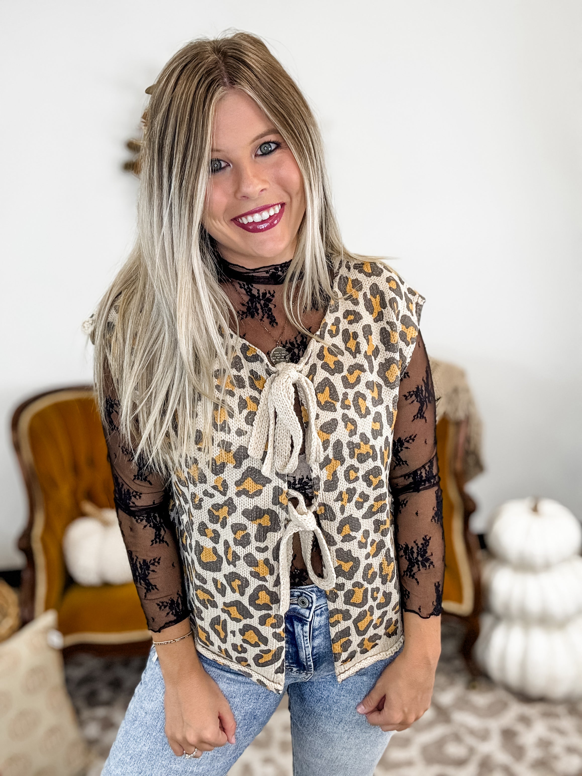 Prowl & Bow Sweater Vest FINAL SALE