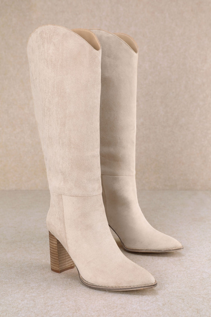 Naya Luxe Block Heel Boots