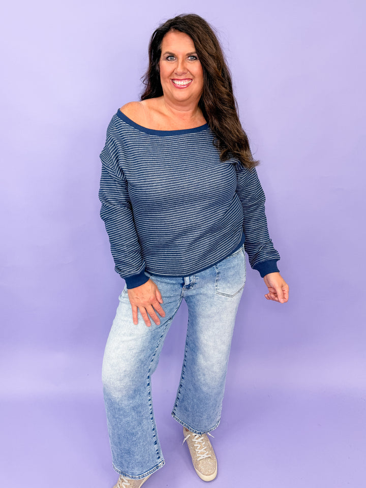Easy Going Striped Sweatshirt
