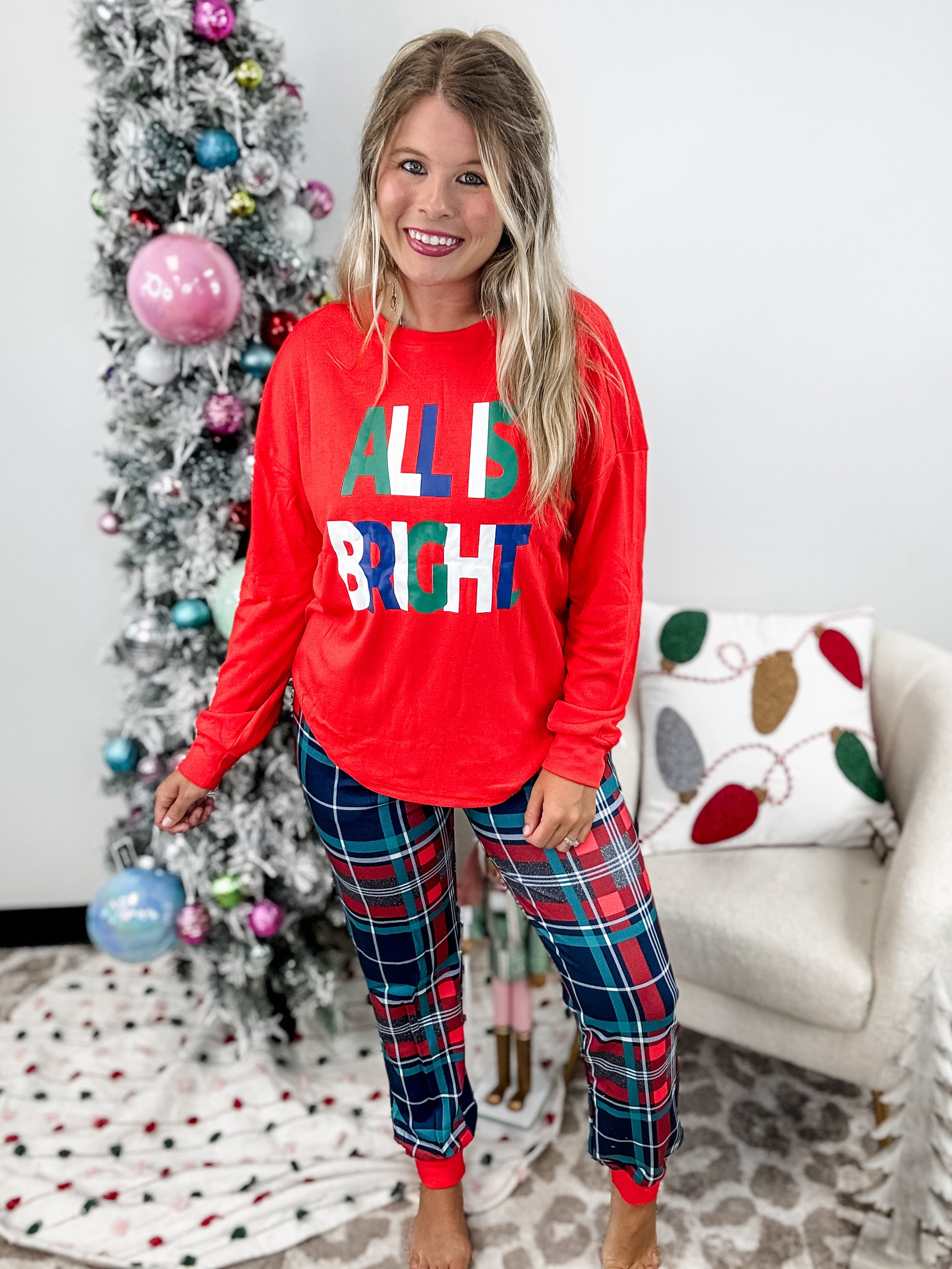All Is Bright Pajama Set