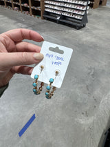 Mint Stone Hoops