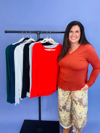 Easy Does It Flowy V-Neck Top - DOORBUSTER
