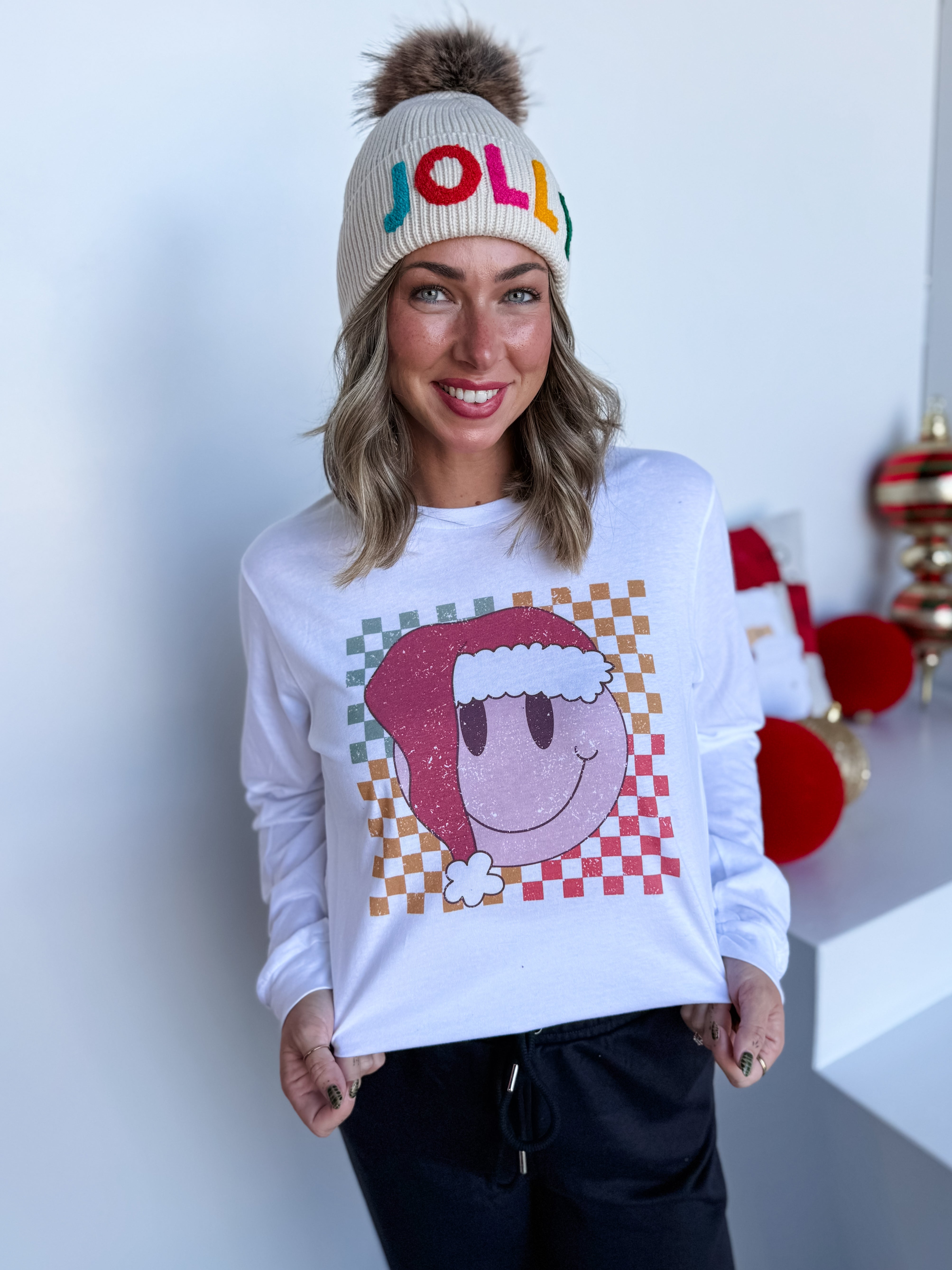Retro Santa Graphic Top
