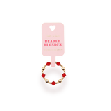 Beaded Blondes Bright Red June Ring