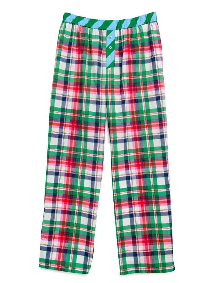 Cozy Plaid Boxer Pants