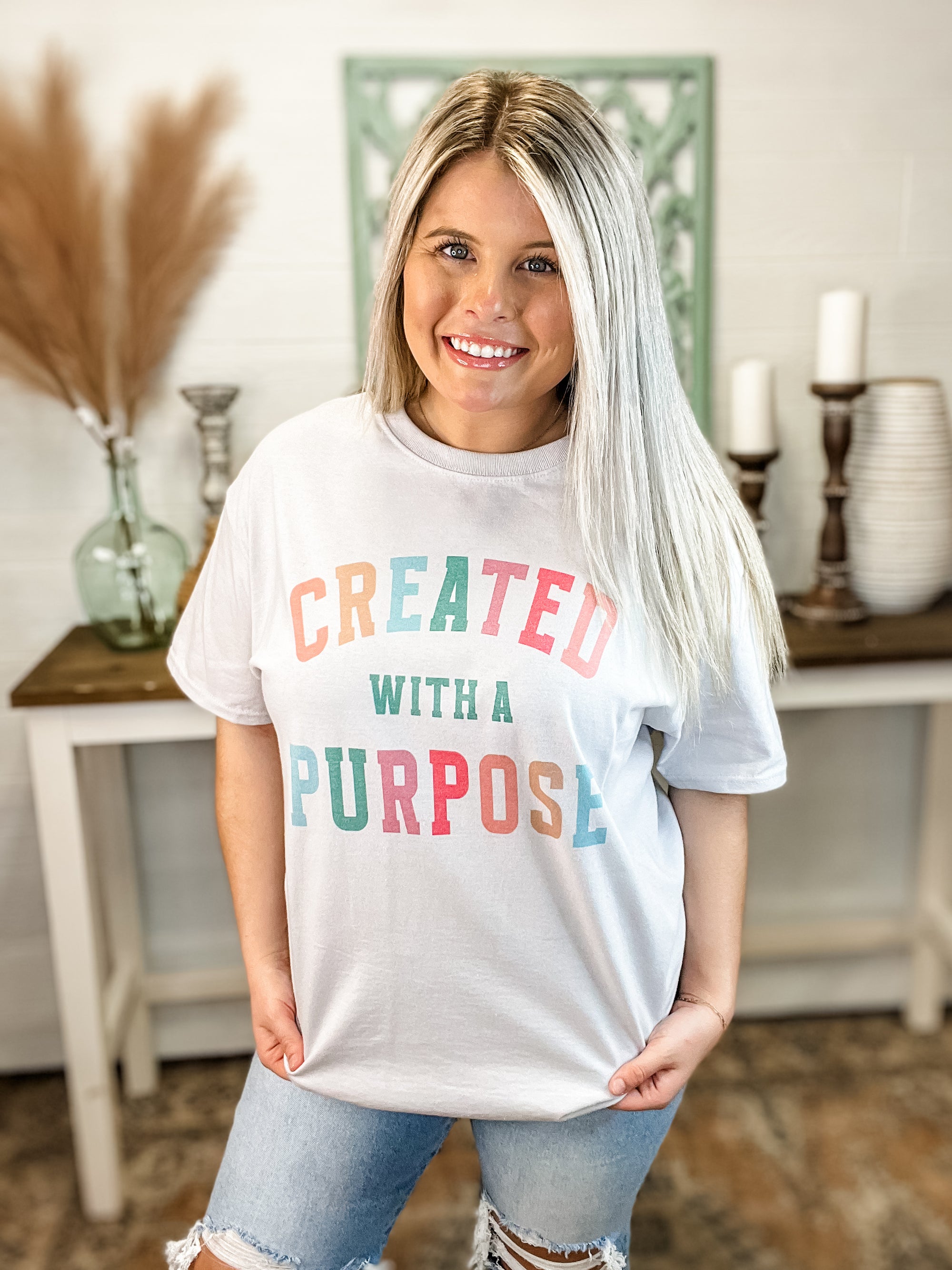 "CREATED WITH A PURPOSE" Graphic Tee