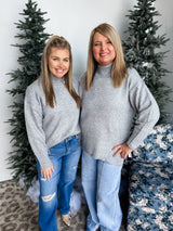 Soft Luxe Ribbed Sweater - Grey