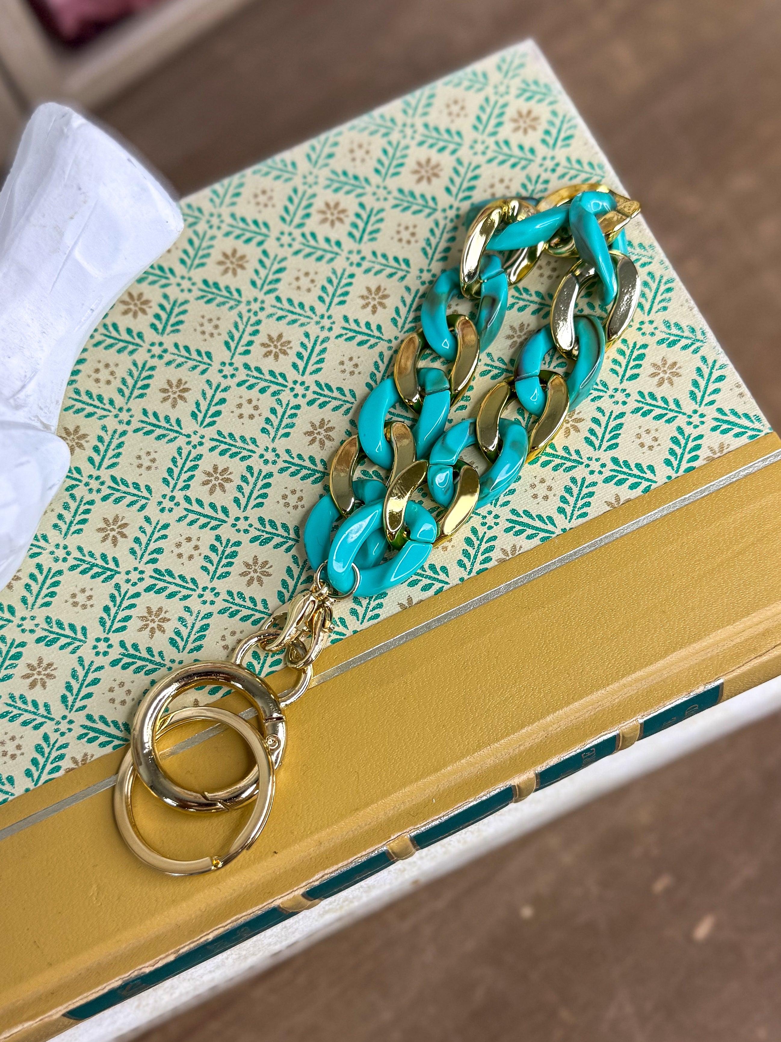 Key Ring Bracelet - Turquoise