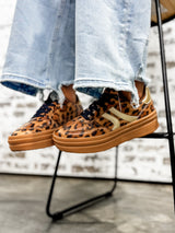 Skyline Stripes Sneakers - Leopard