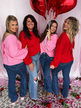 Festive Flutter Sweater - Red