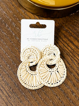 Woven Aura Earrings - Ivory