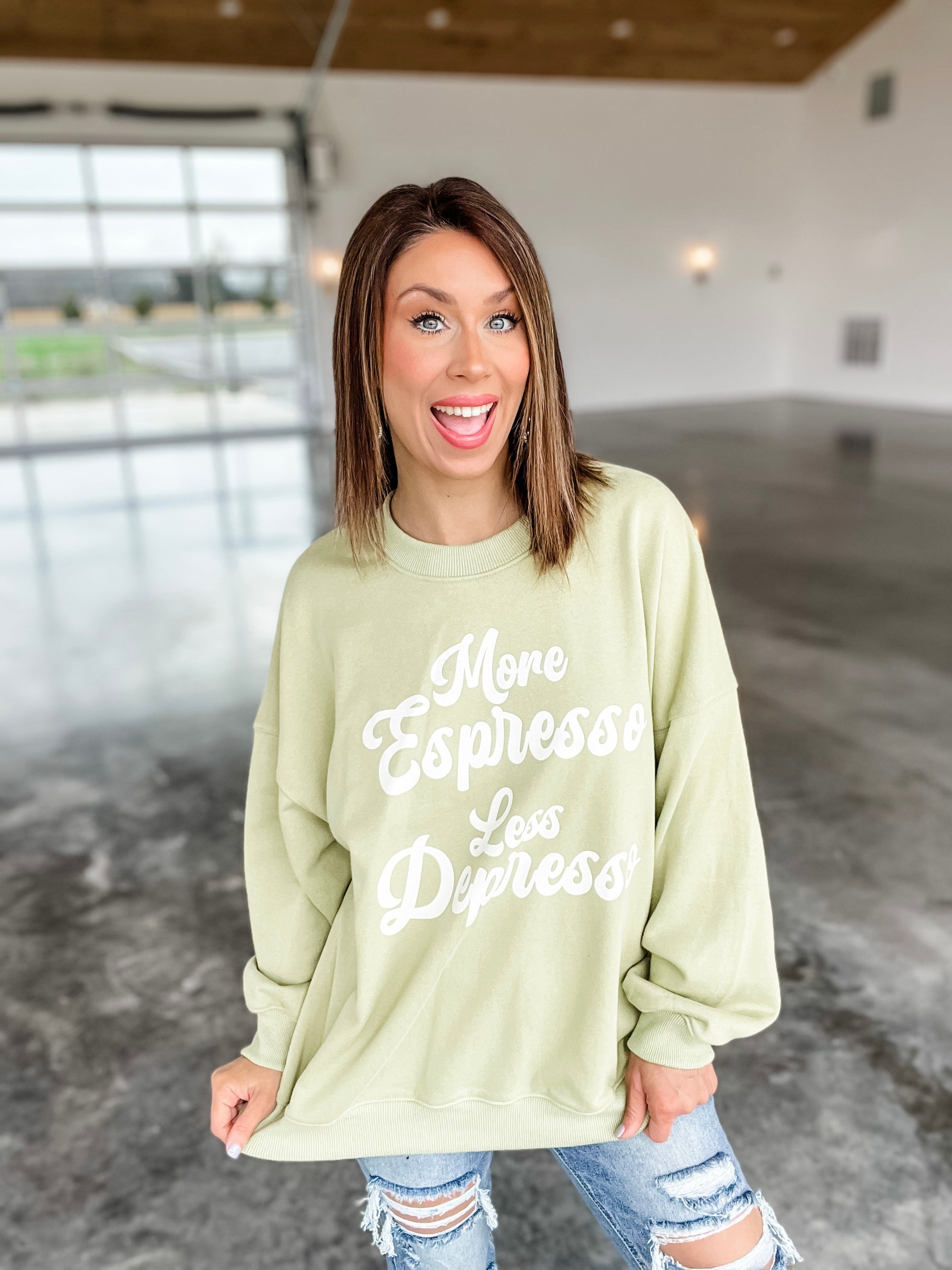 "More Espresso, Less Depresso" Sweatshirt