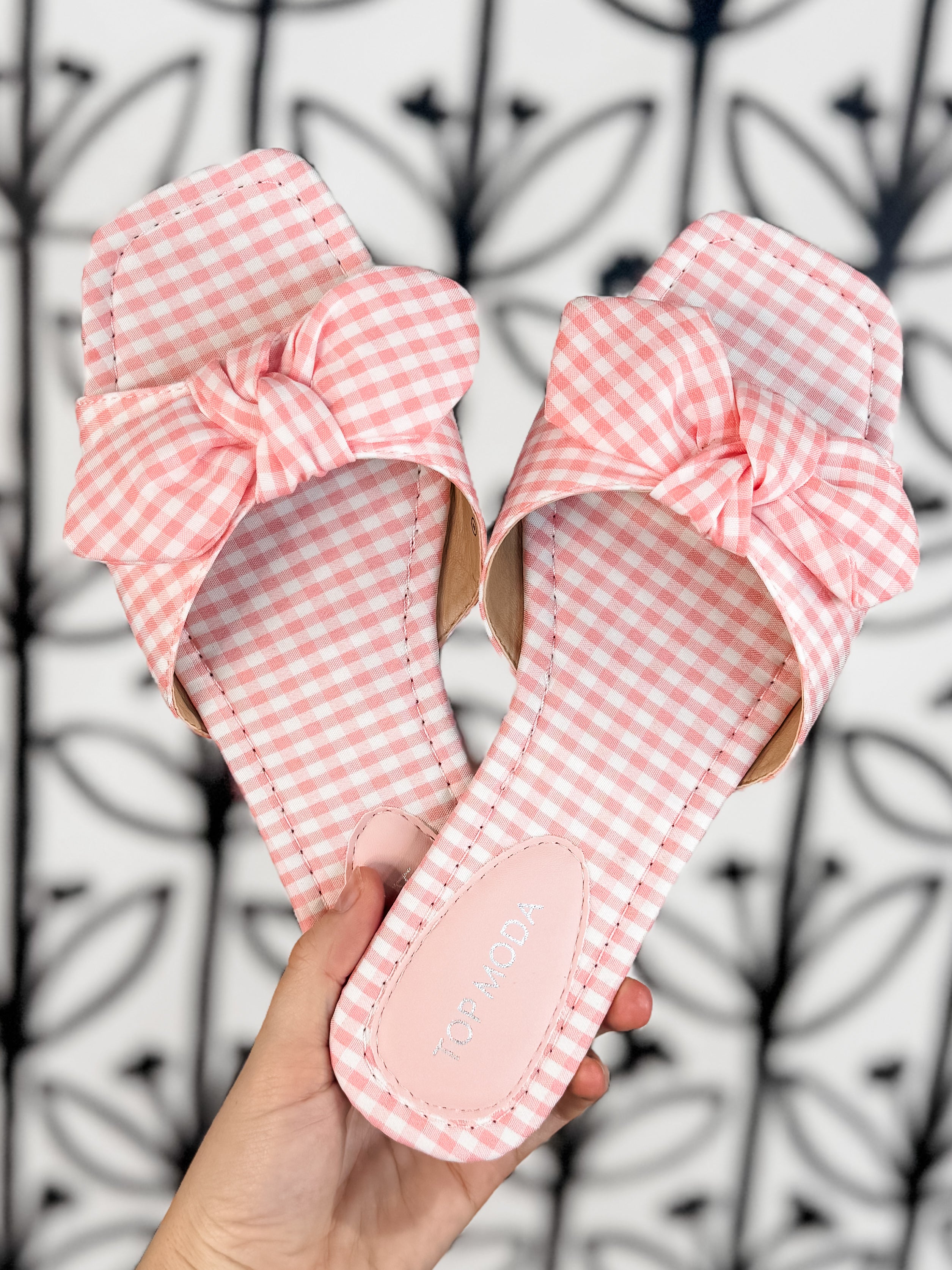 Penny-2 Gingham Sandals - Light Pink *Final Sale*