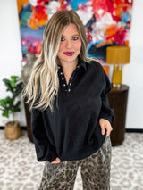 Frost Haven Fleece Top - Black | DOORBUSTER