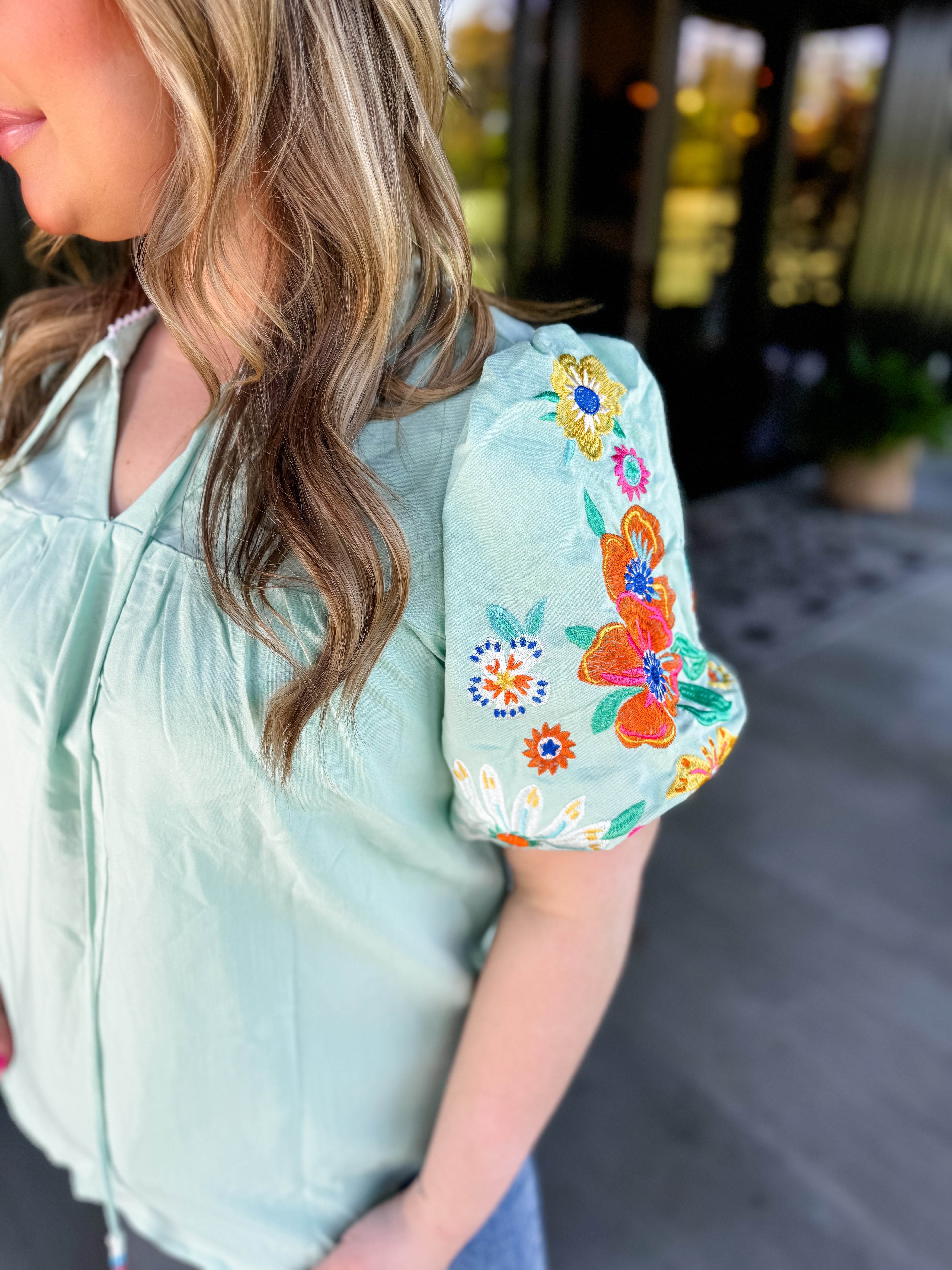 Well Wishes Top - Green FINAL SALE