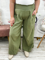 Under The Sun Pants - Olive FINAL SALE