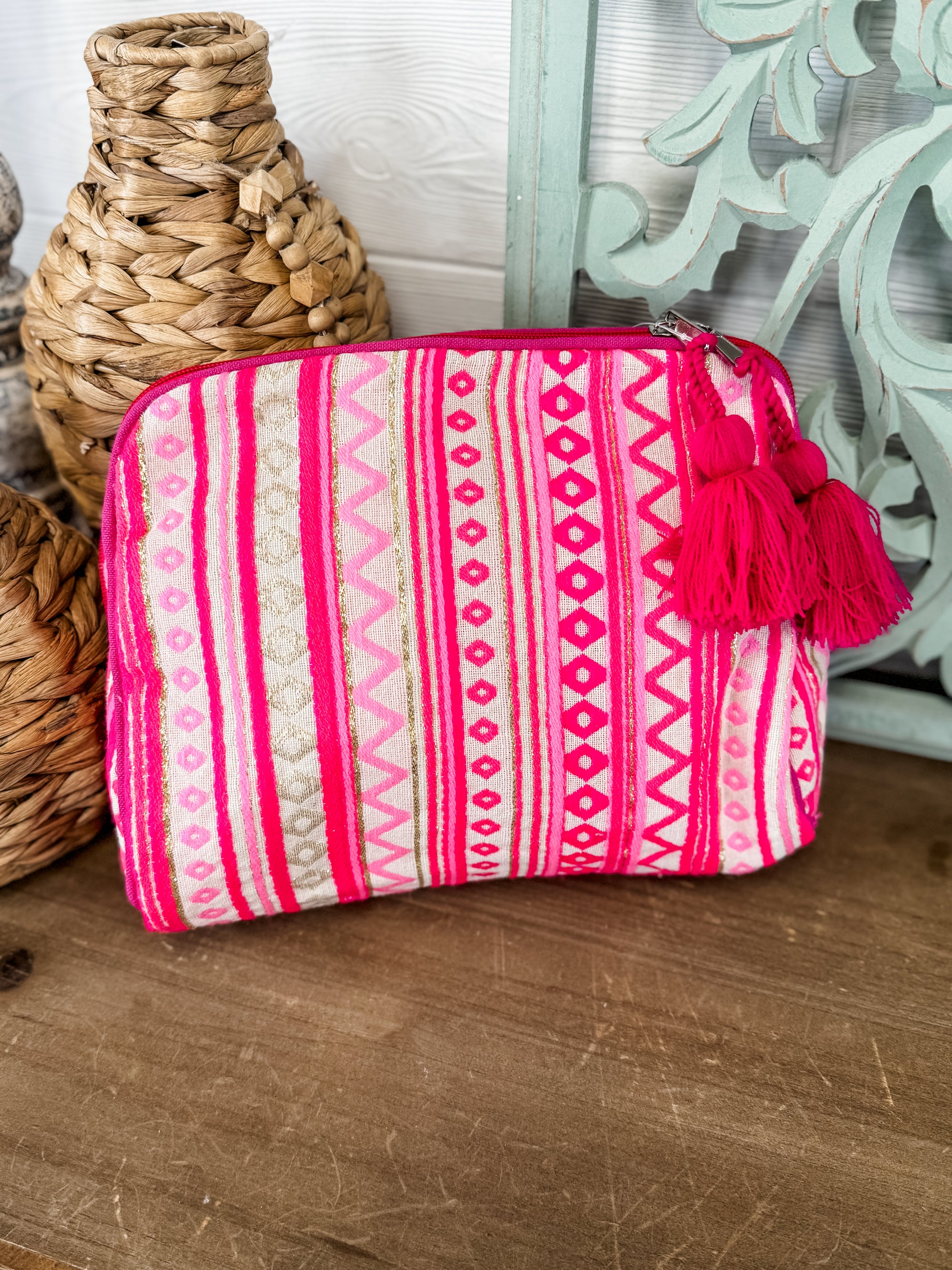 Poppin' Pink! Large Zipper Pouch