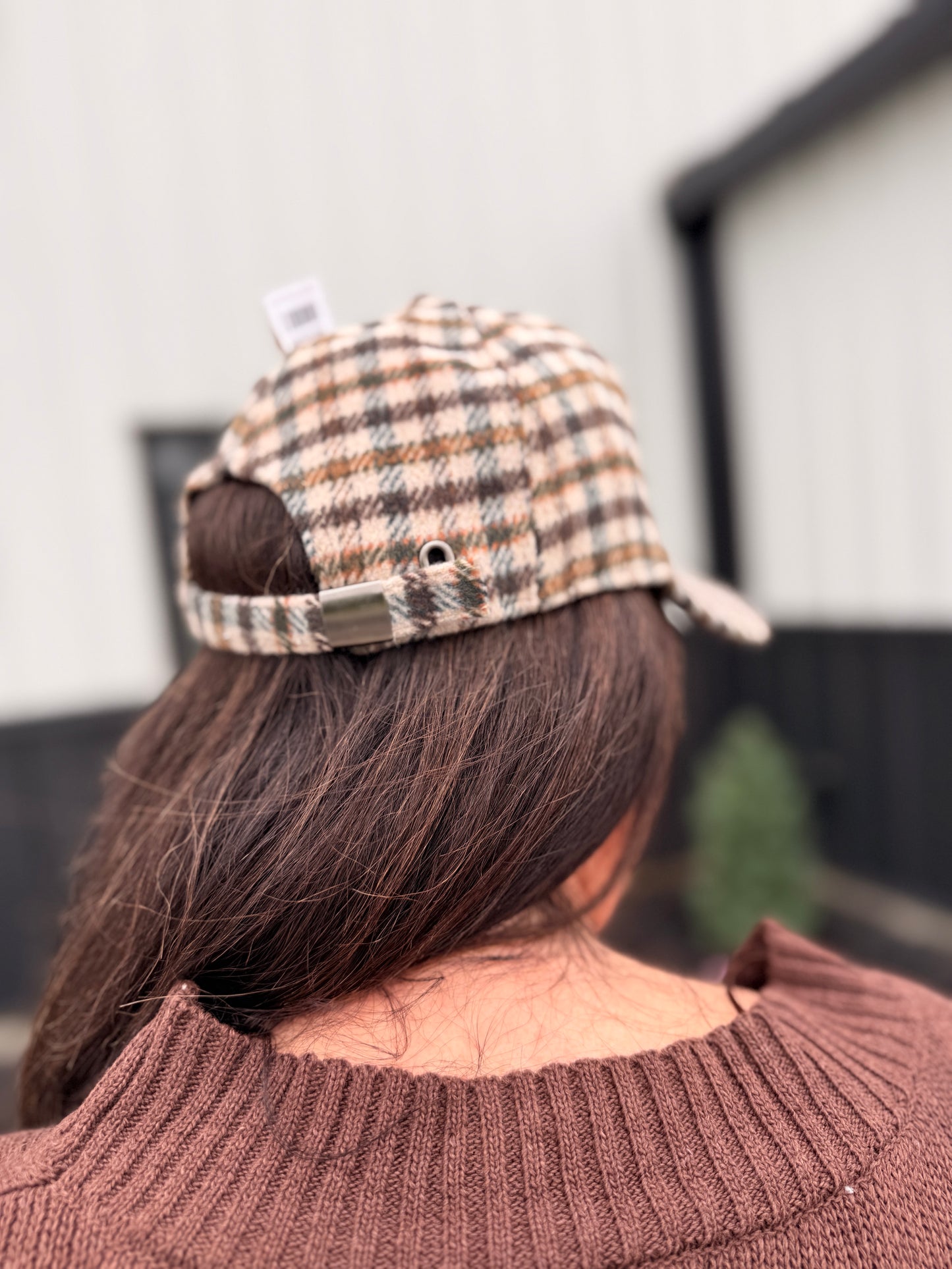 Tartan Check Curved Brim Baseball Cap