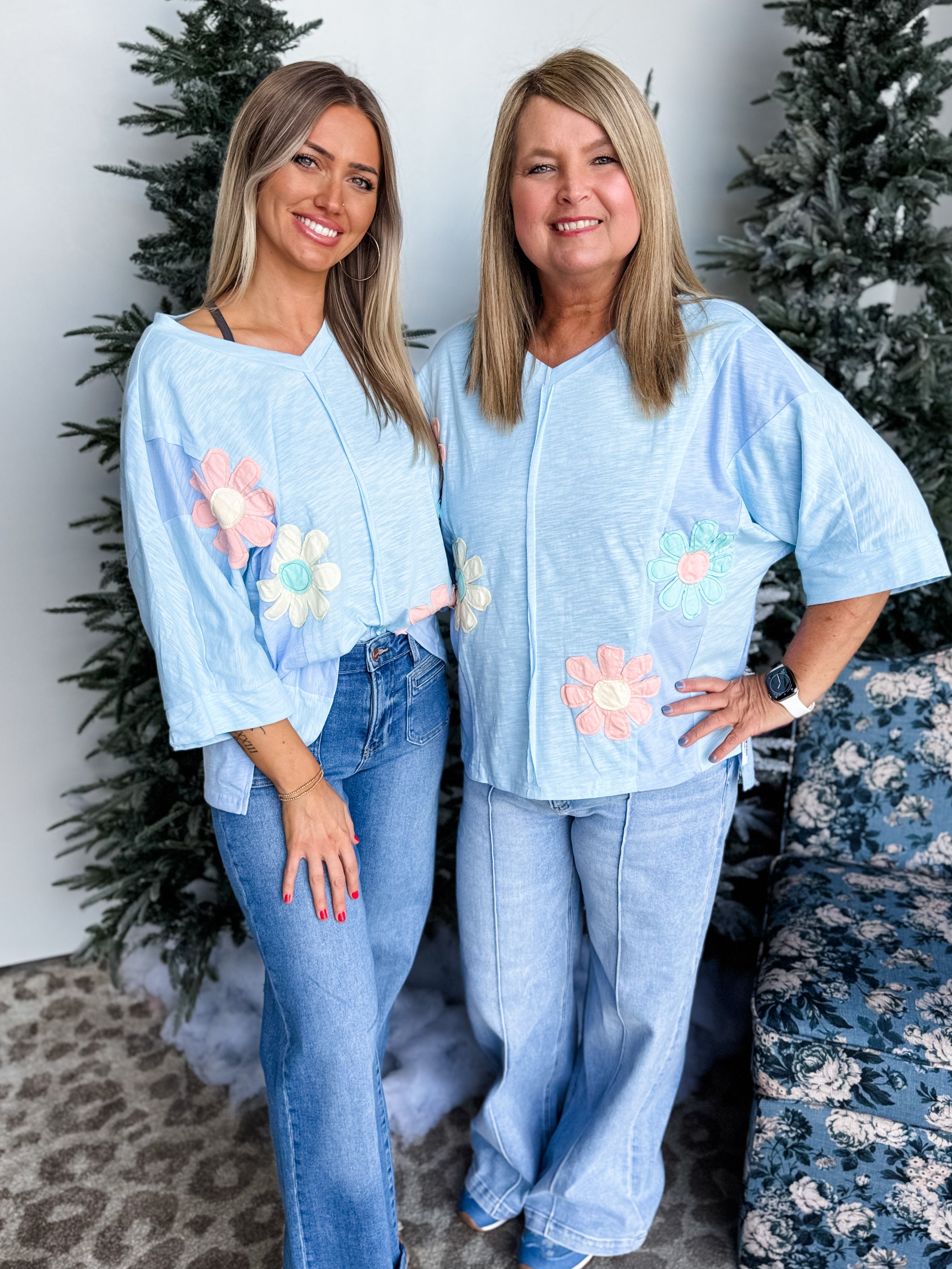 Golden Garden Top - Blue