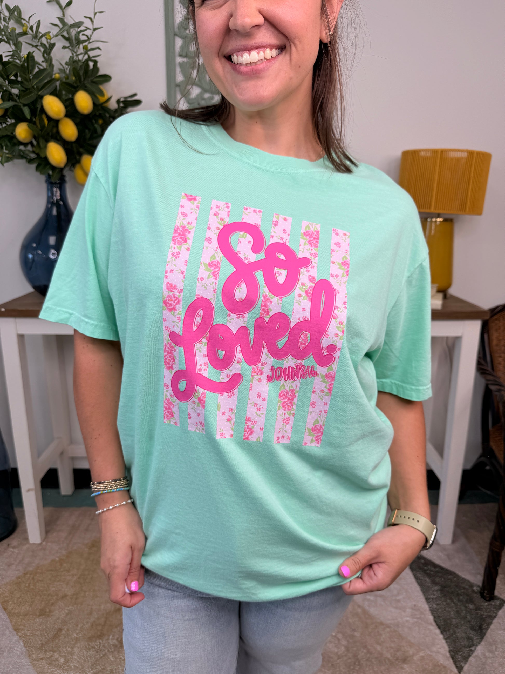Floral So Loved Graphic Tee