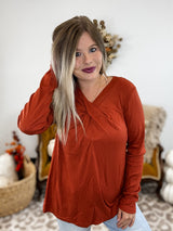 Knotted Twist Top - Rust *Final Sale*