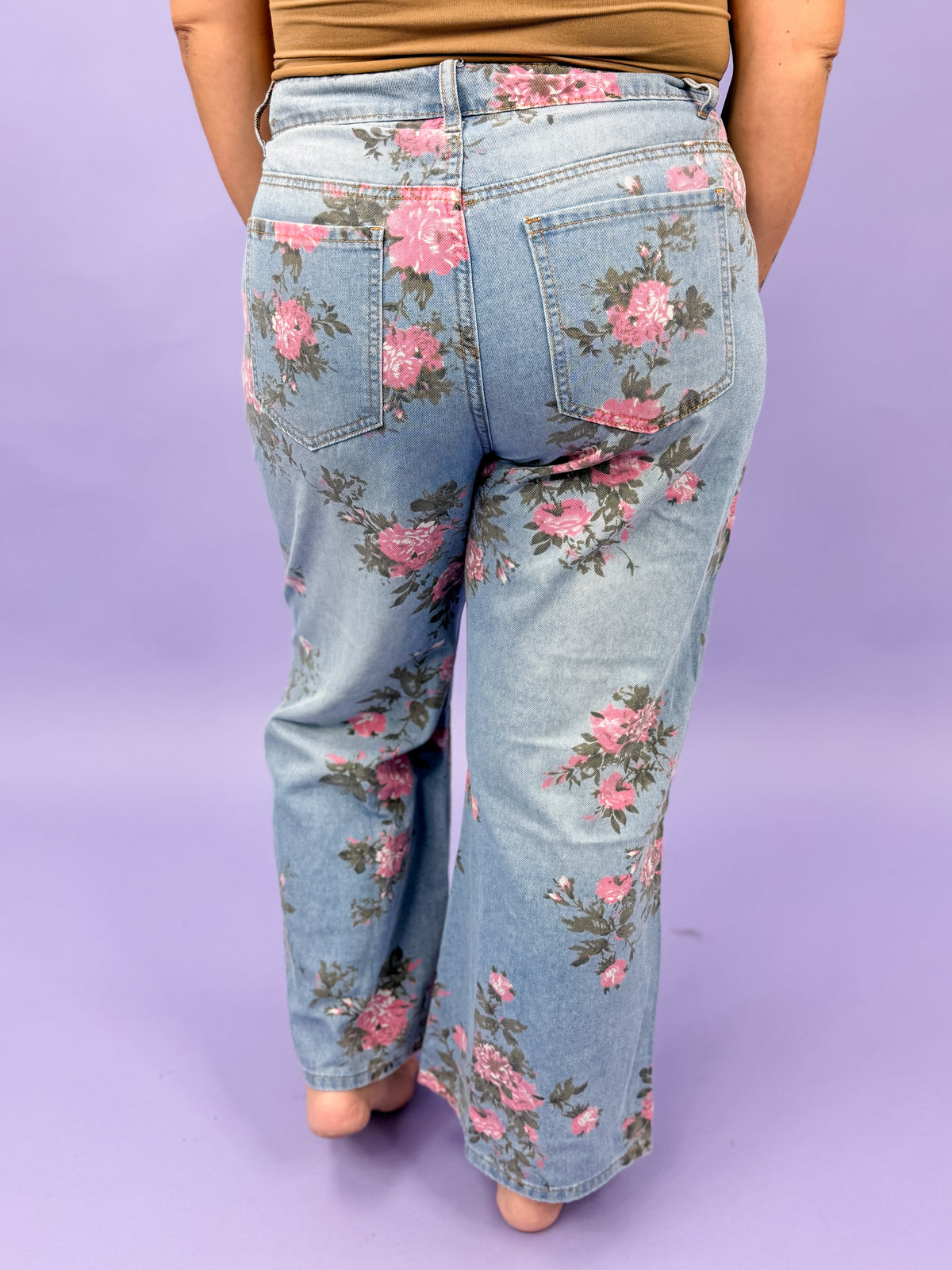Garden Floral Bootcut Jeans FINAL SALE
