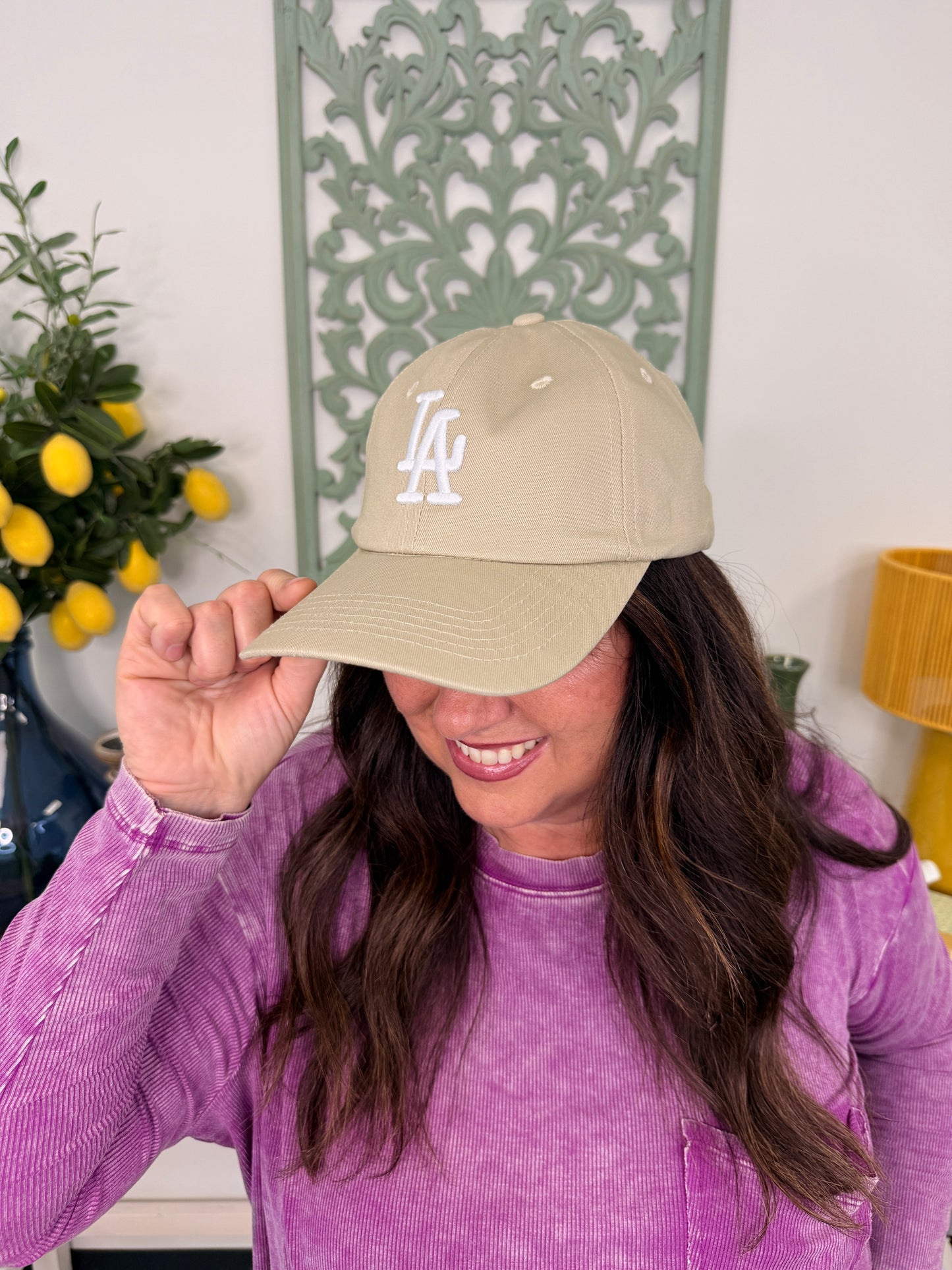 City Logo Embroidered Monogram Baseball Cap Hat