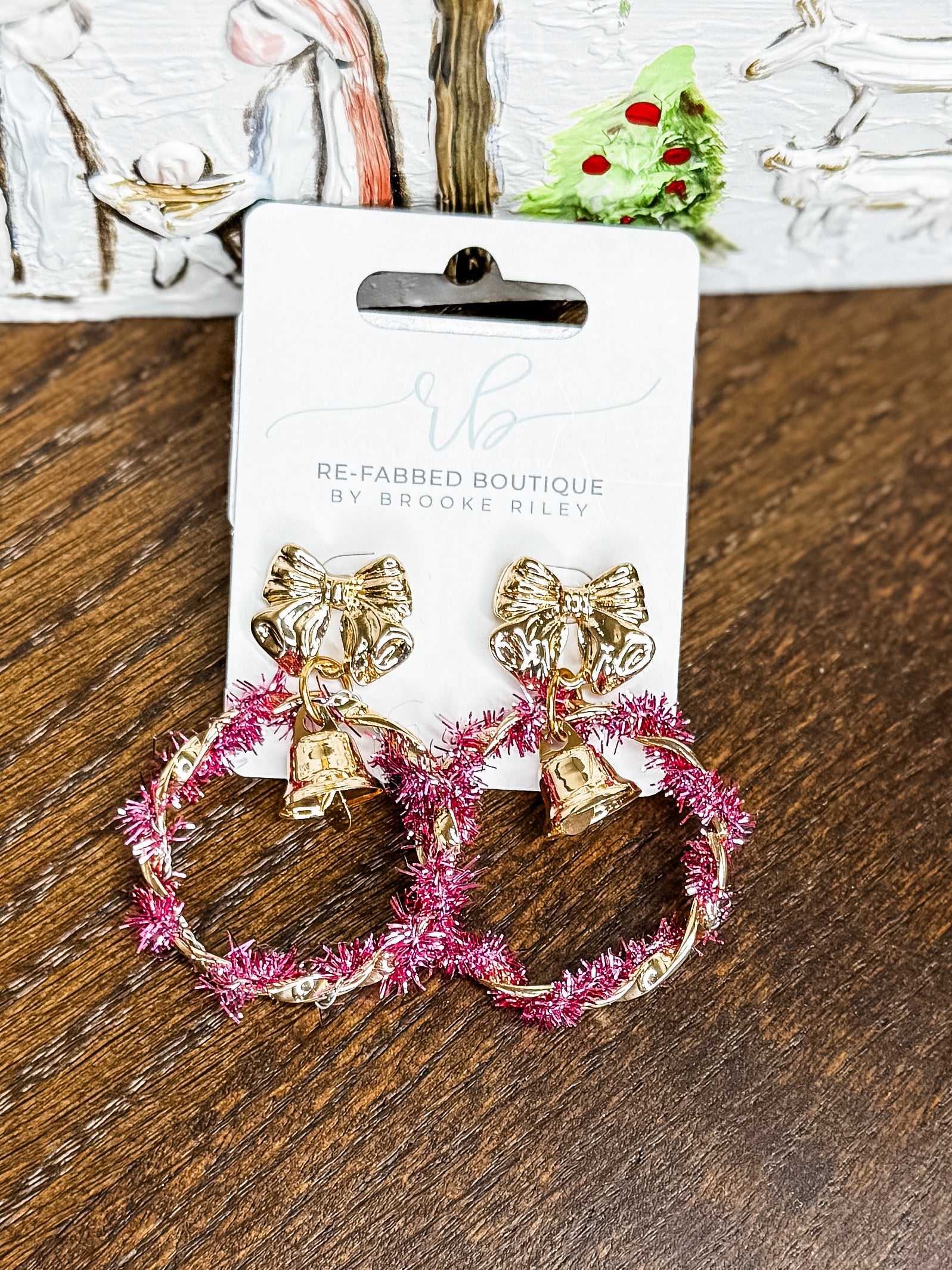 Holiday Halo Earrings - Pink