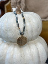 Radiant Orbit Necklace - Grey