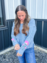 Bloom & Braids Top - Blue FINAL SALE