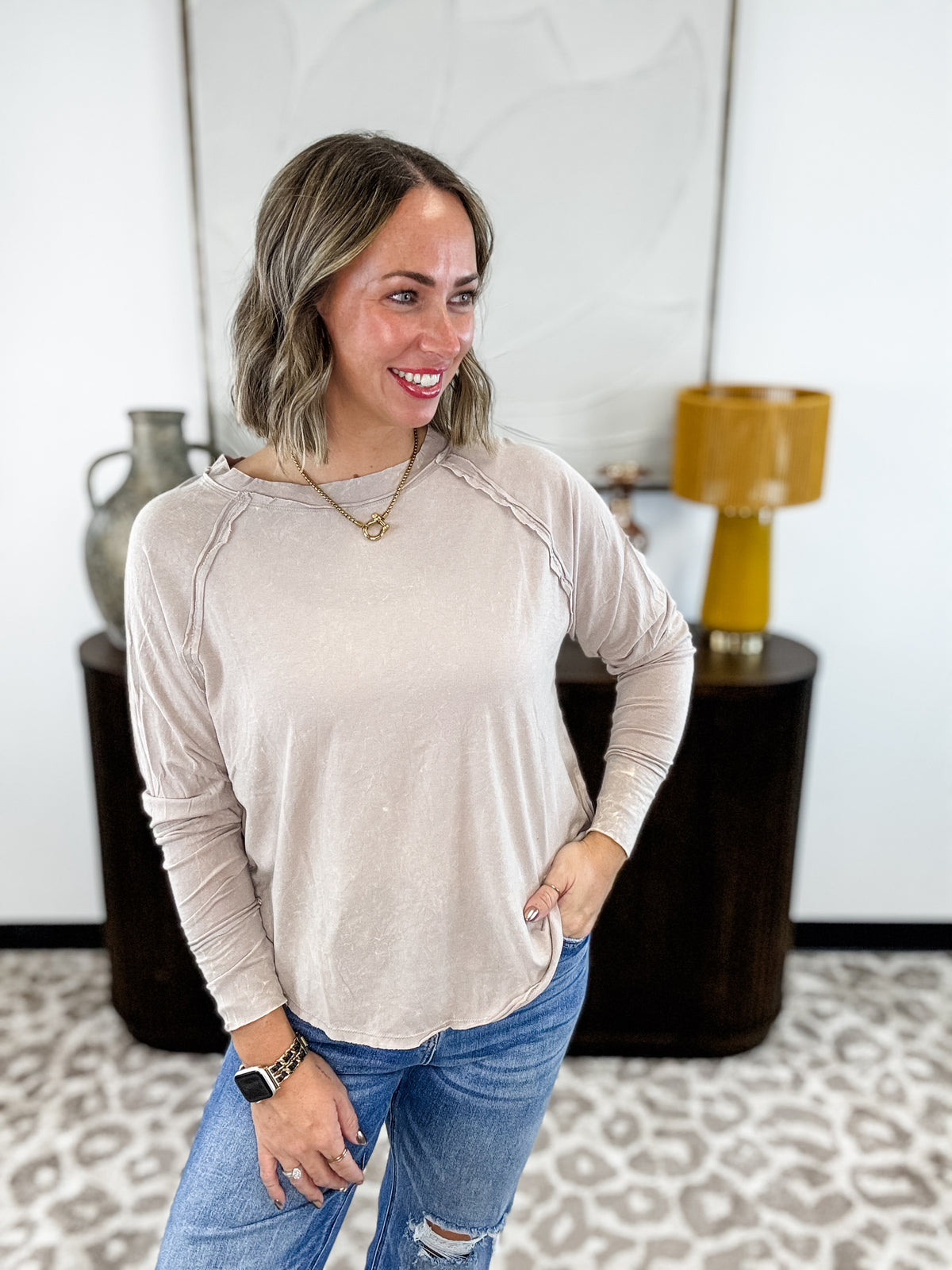 Casual Cutie Top - Ash Mocha - EOS Final Sale