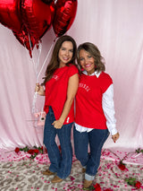 Embroidered Letter Loose Sweater