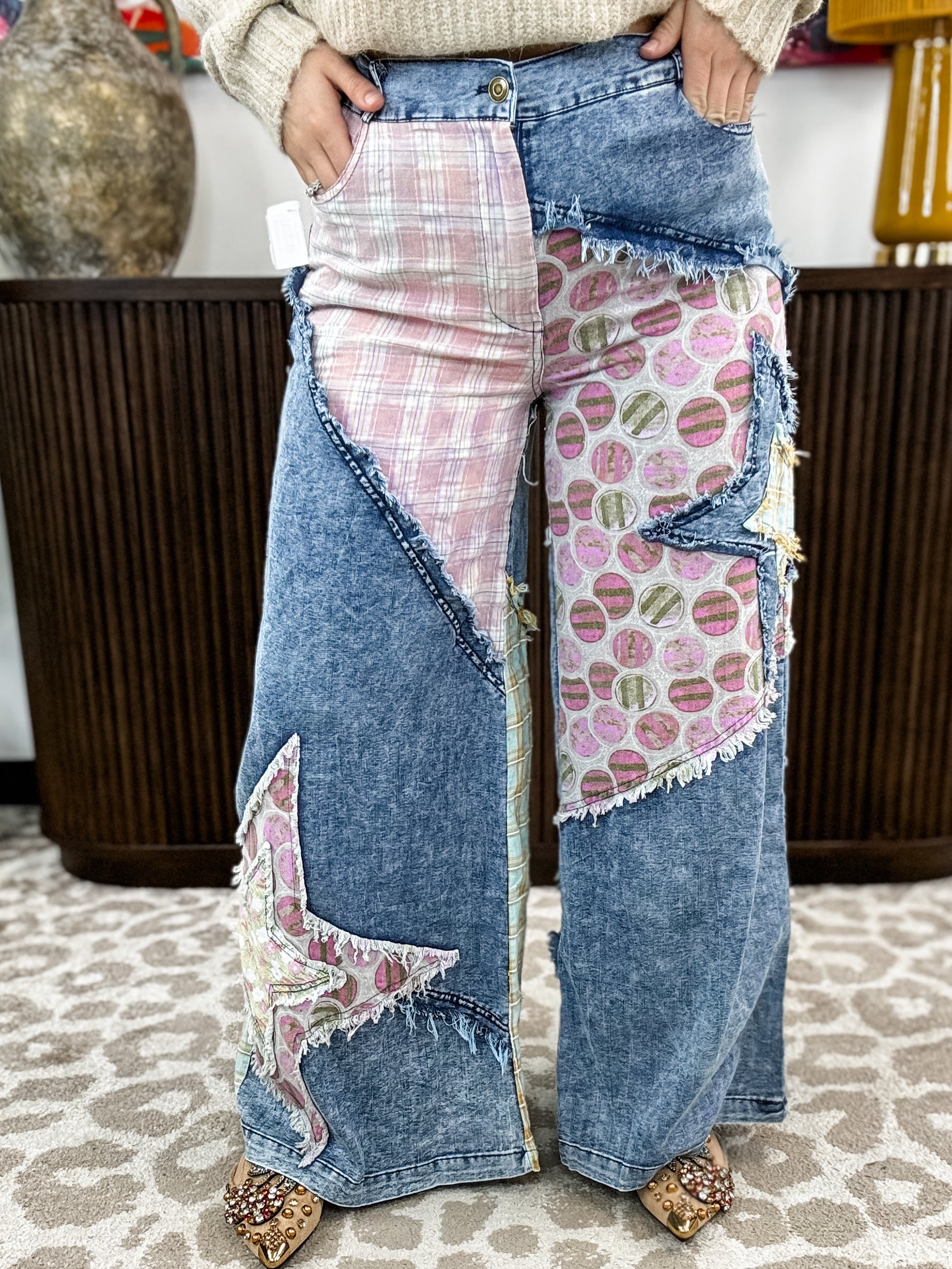 Bold Angle Patch Pants