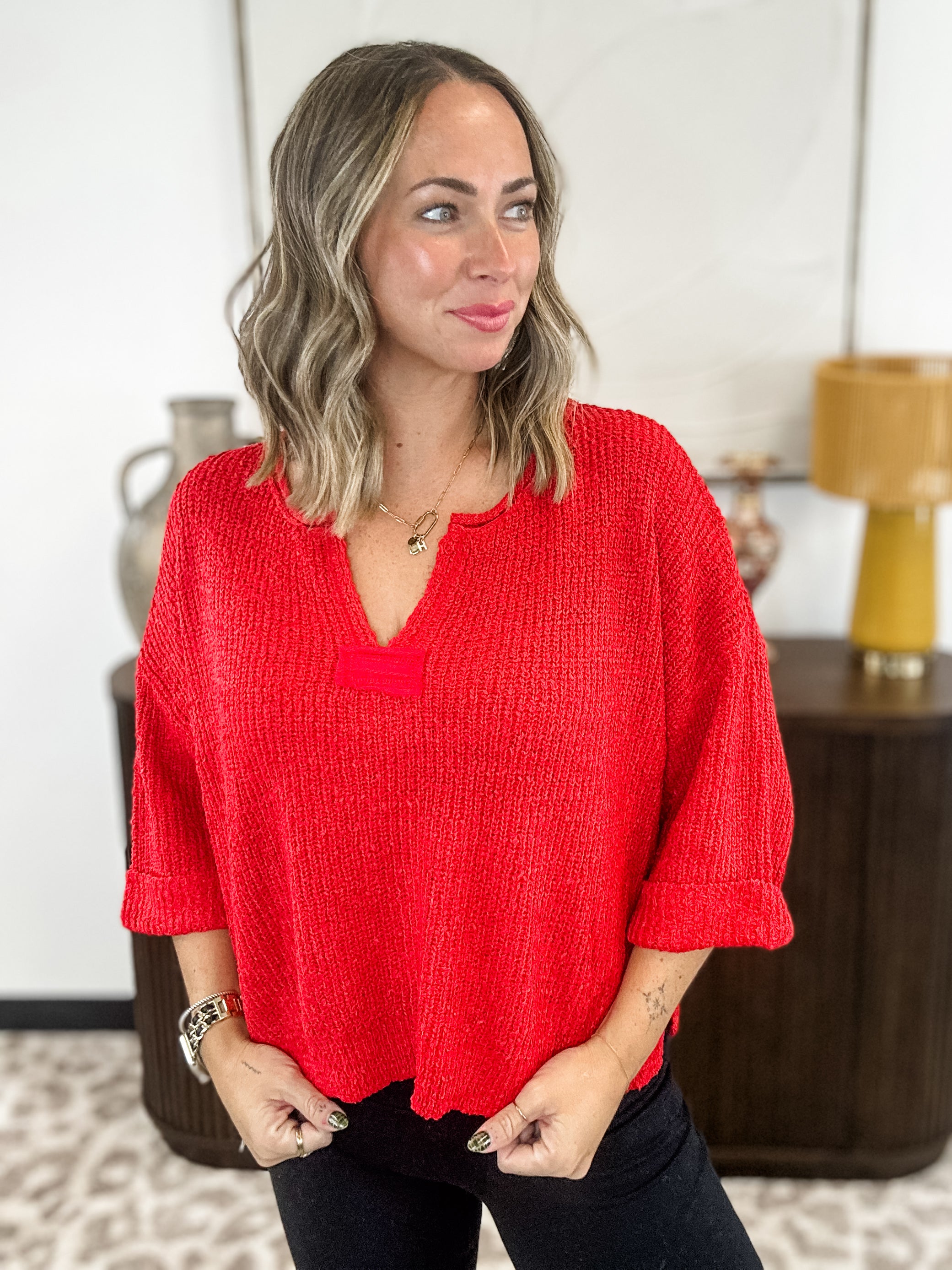 Take A Look Top - Red FINAL SALE