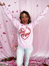 Be Mine Puff Sweatshirt - Light Pink