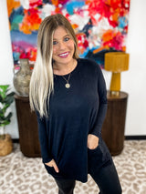 Cloud Pocket Sweater - Black