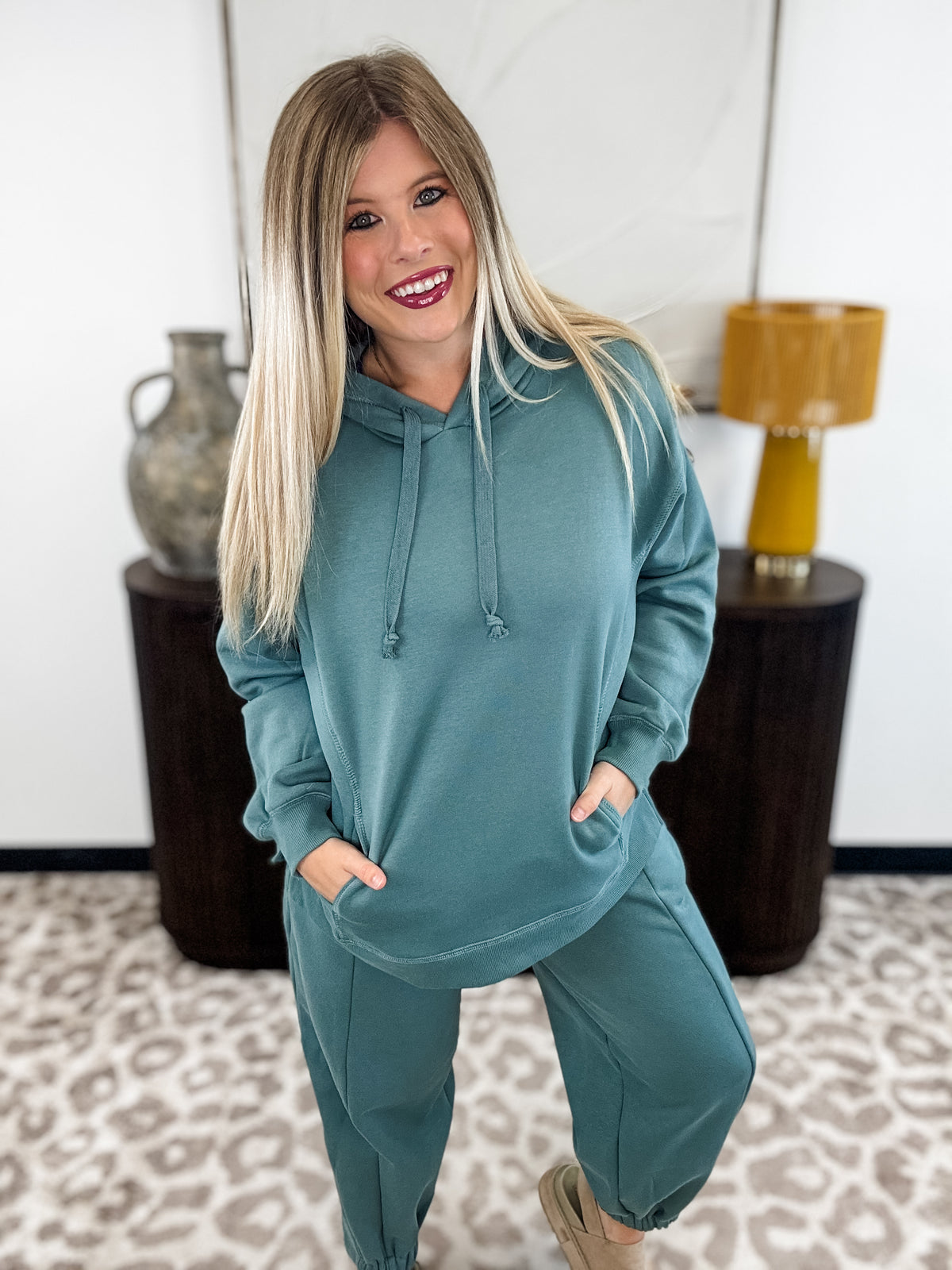 Cuddle Up Hoodie - Forest - EOS Final Sale