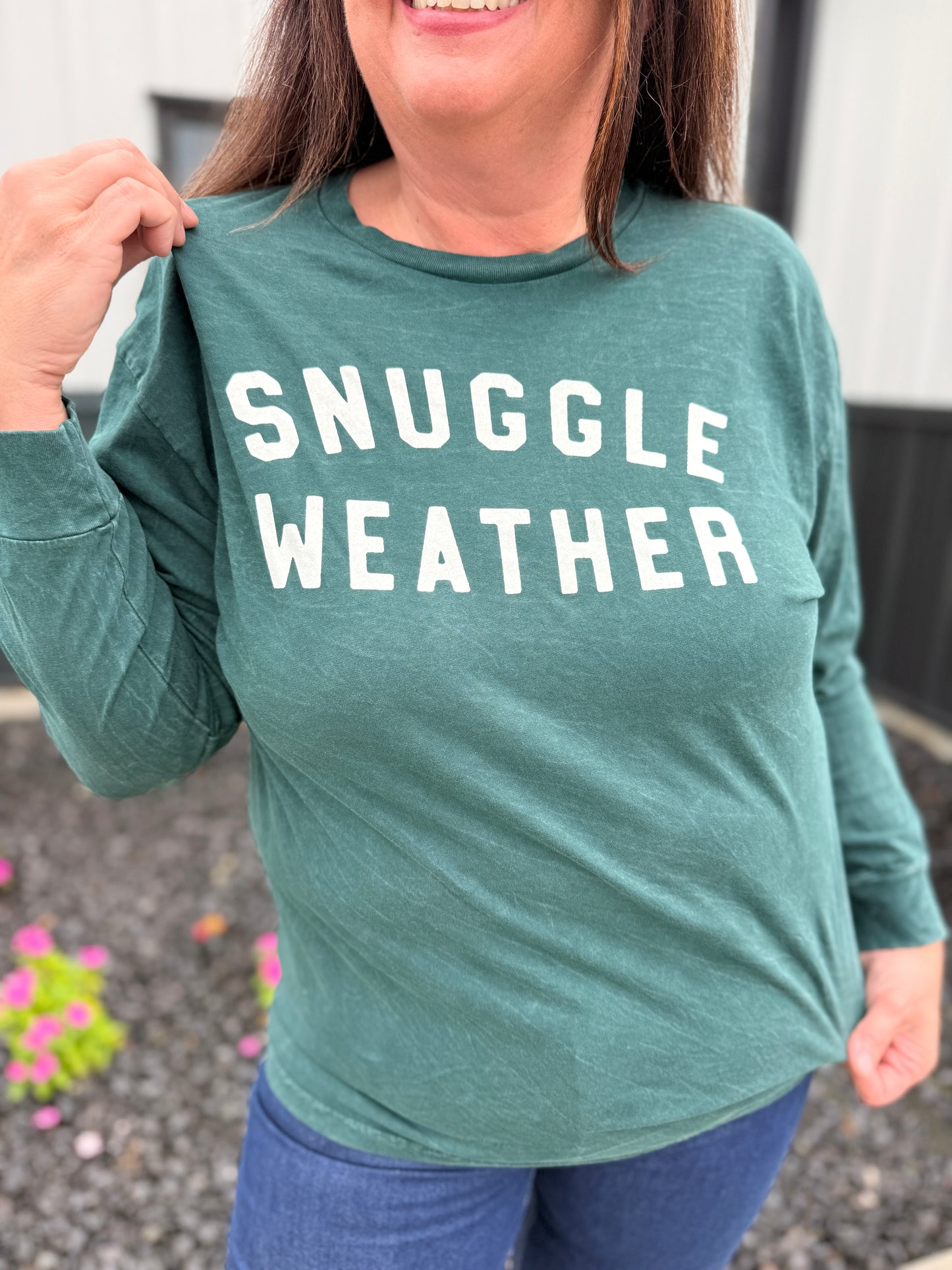 Snuggle Weather Mineral Washed Long Sleeve Graphic