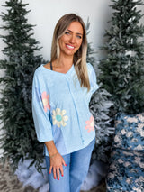 Golden Garden Top - Blue